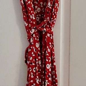 Talbots Floral Maxi Dress with Tie Waist
